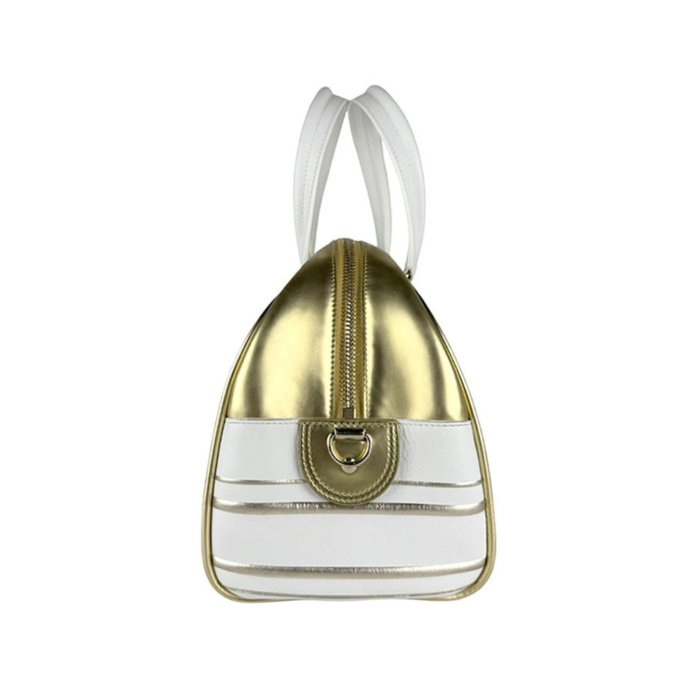 Dior leather 2way Christian Bag Shoulder Vibe white gold